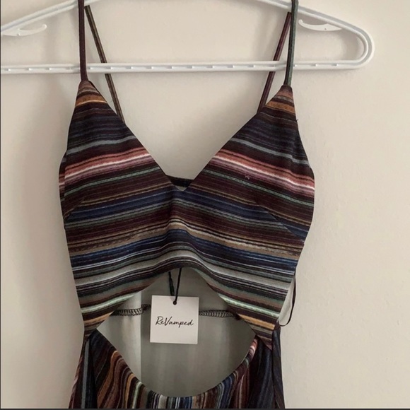 Robe à rayure multicolore/Multicolored striped dress - Picture 2 of 2